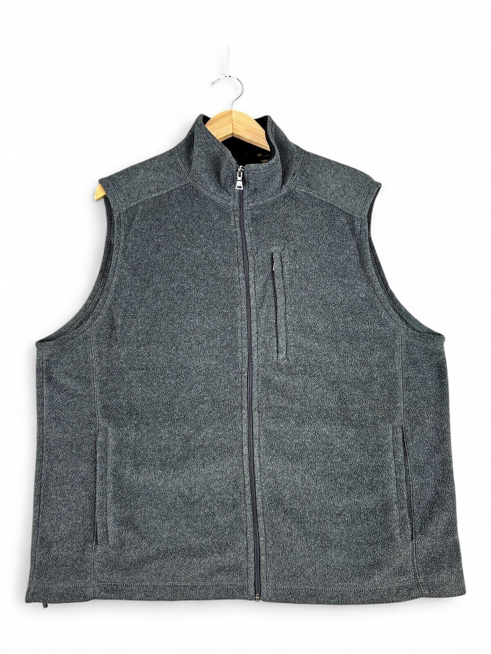 St. John's Bay Men's Gray Full-Zip Vest Size L
